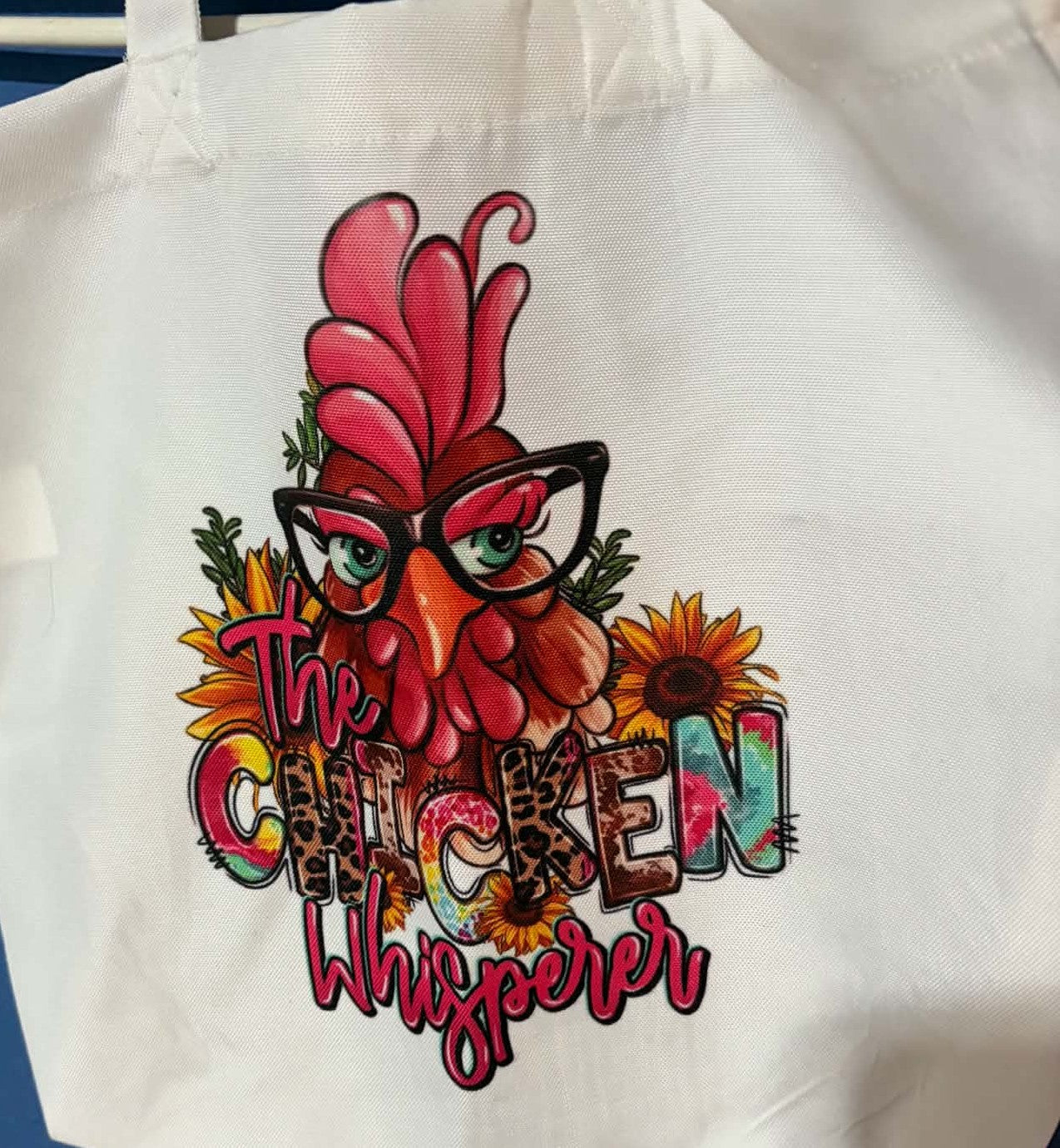 White Canvas Chicken Whisperer Bag